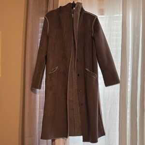 For The Republic Gray Faux Fur Coat